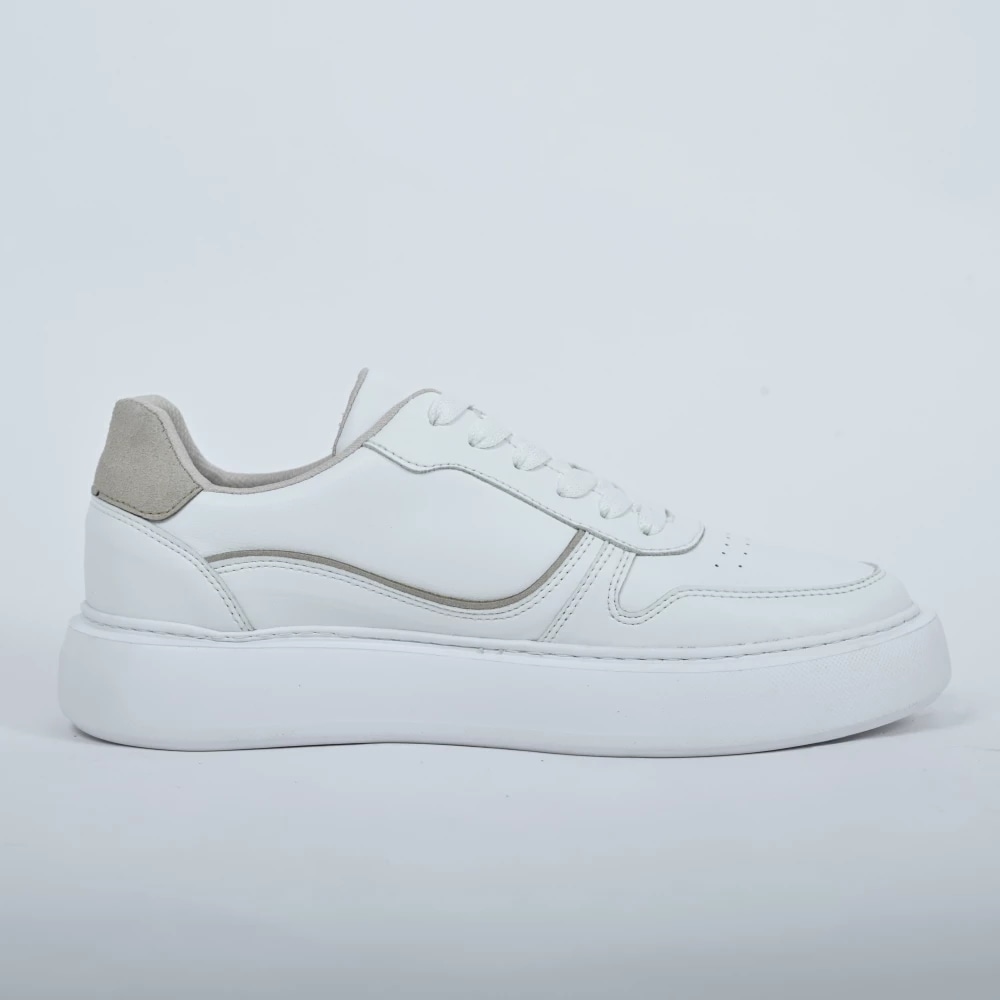 BASKET BASIC A LACETS — blanc