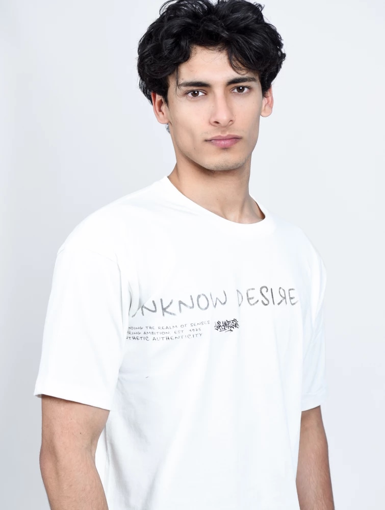 T-SHIRT MC COL ROND AVEC ANIMATION DOS — ECRU