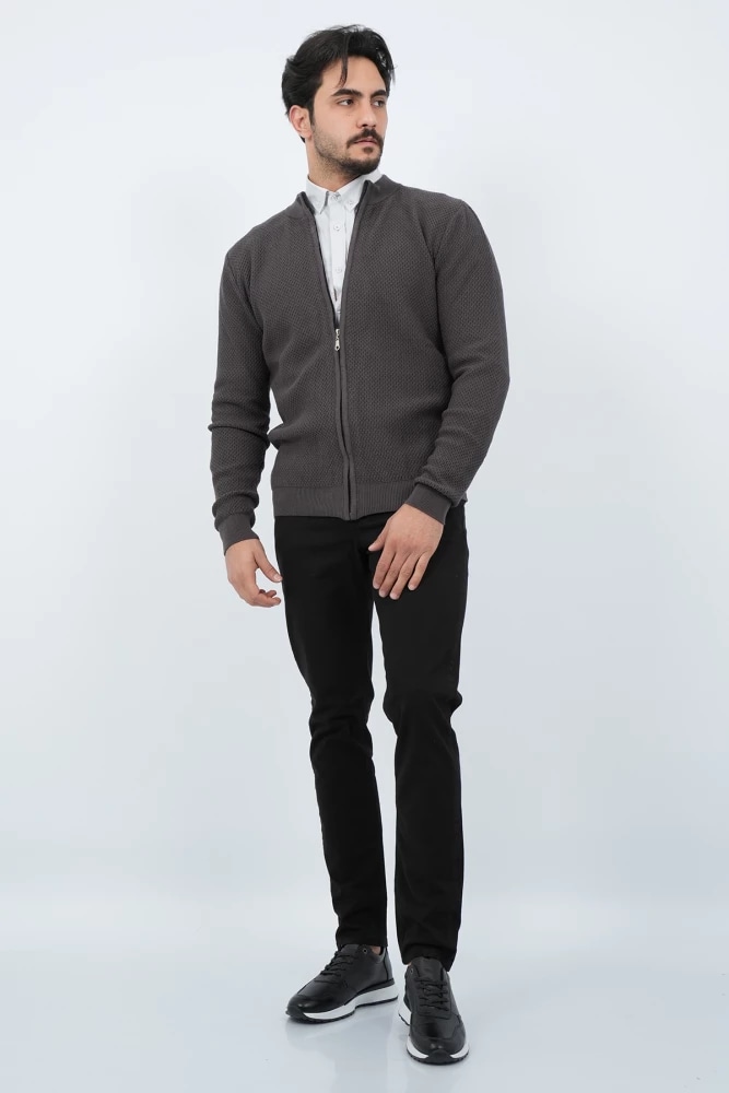 GILET FANTAISIE ML ZIPPE — Noir