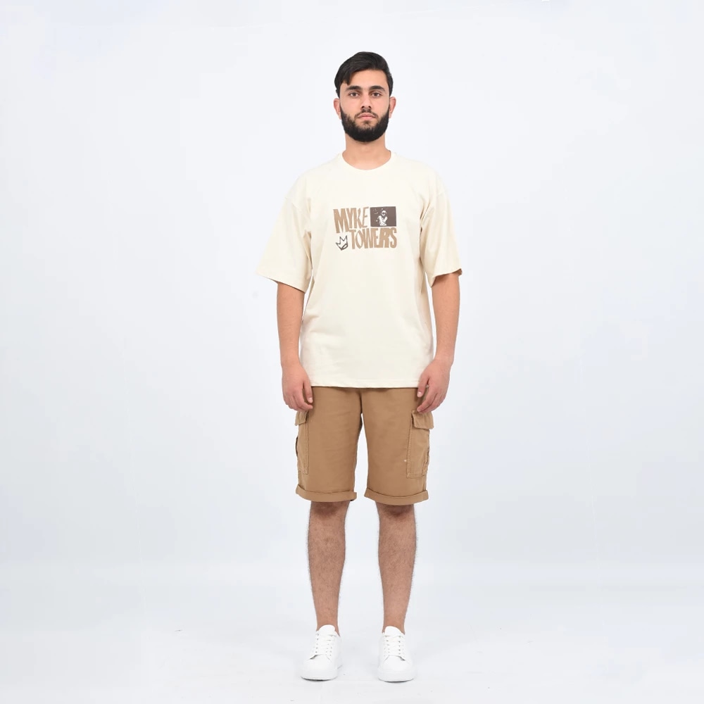 T-SHIRT MC AVEC ANIMATION — beige